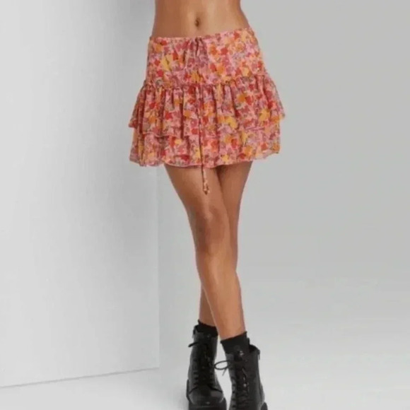 wild fable Dresses & Skirts - Wild Fable Women’s Floral Mini Ruffle Skirt